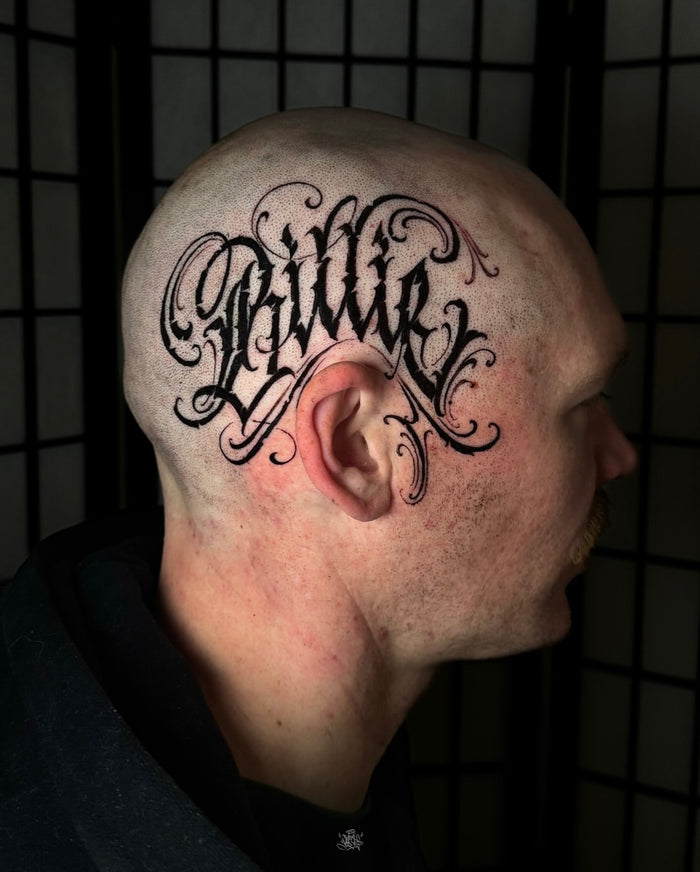 Lettering & Script tattoo by Umbra Tattoo, Fitzroy Melbourne